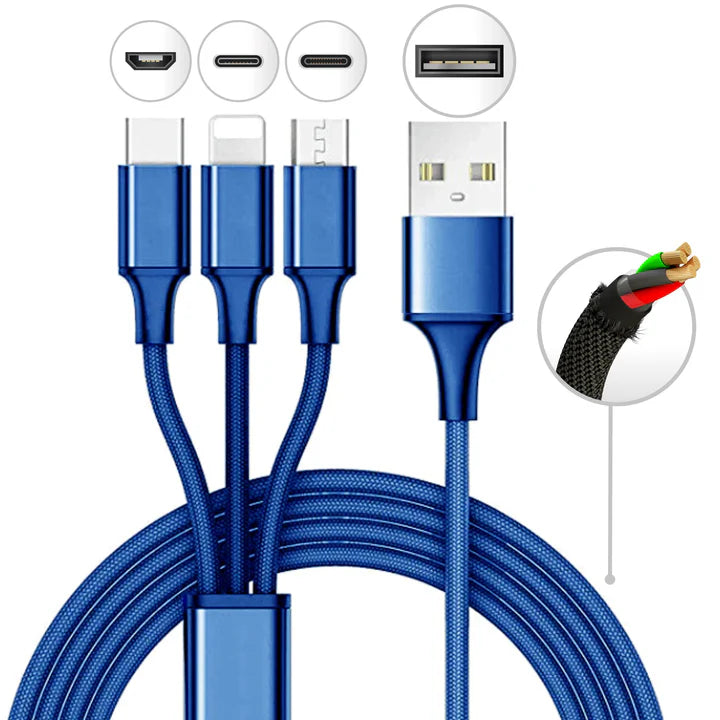 Load image into Gallery viewer, Mila 3-IN-1  Phone Cables 10 Foot
