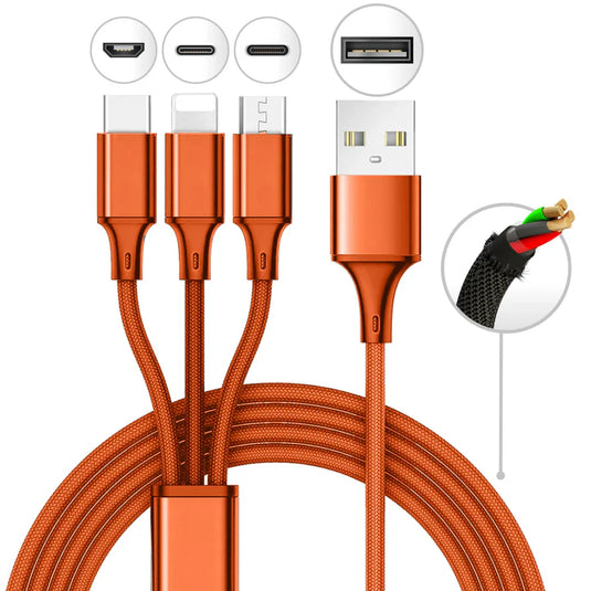 Mila 3-IN-1  Phone Cables 10 Foot