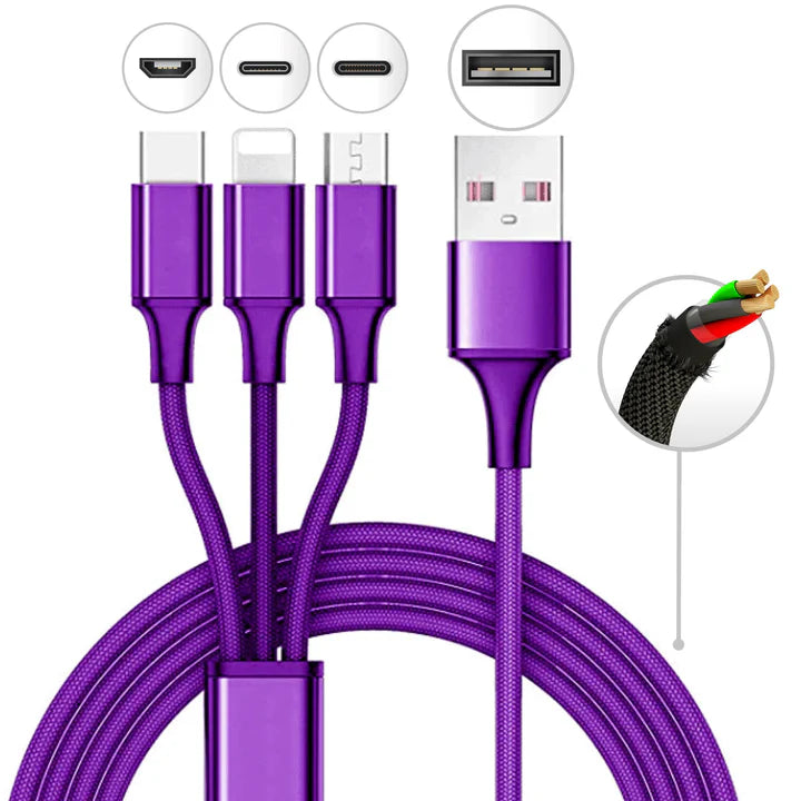 Load image into Gallery viewer, Mila 3-IN-1  Phone Cables 10 Foot

