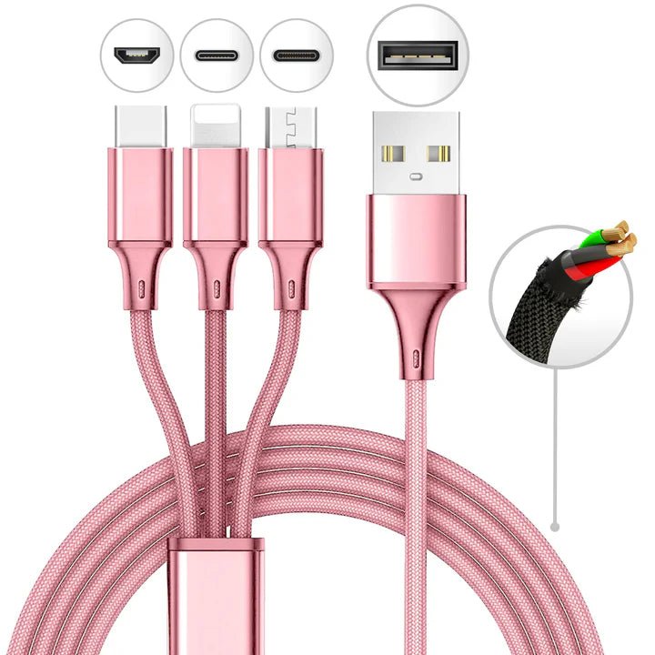 Load image into Gallery viewer, Mila 3-IN-1  Phone Cables 10 Foot
