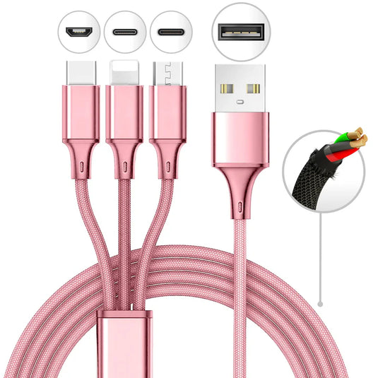 Mila 3-IN-1  Phone Cables 10 Foot