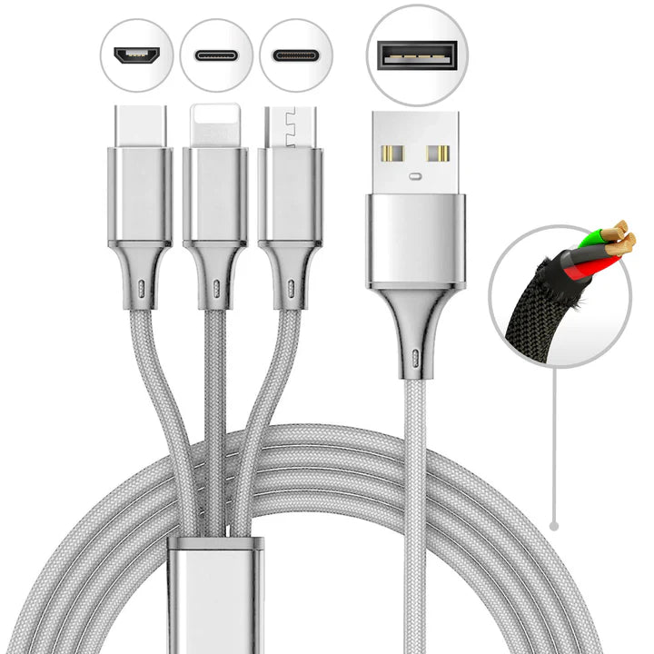 Load image into Gallery viewer, Mila 3-IN-1  Phone Cables 10 Foot

