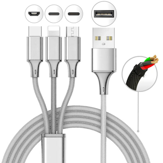 Mila 3-IN-1  Phone Cables 10 Foot