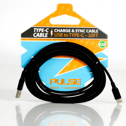 PULSE Tech-Connect Type-C  Cables 10 Ft.