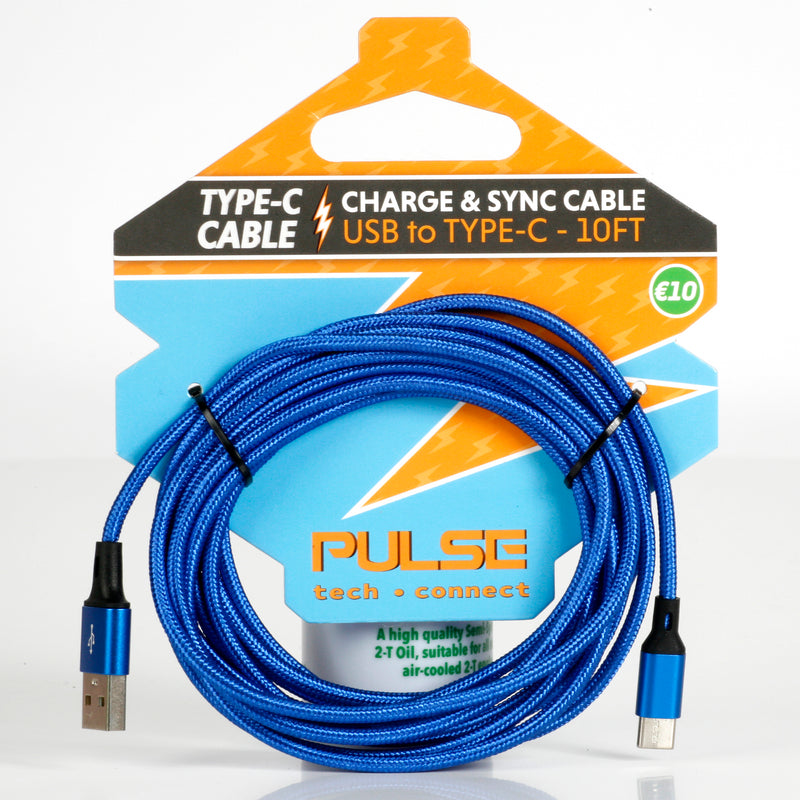 Load image into Gallery viewer, PULSE Tech-Connect Type-C  Cables 10 Ft.
