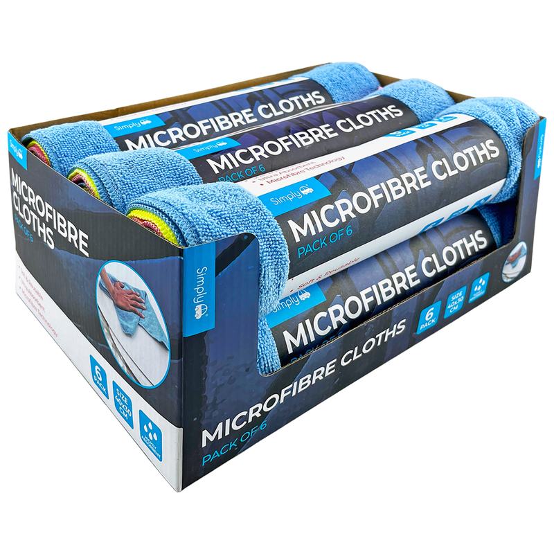 Load image into Gallery viewer, Microfibre Cloths 6Pk
