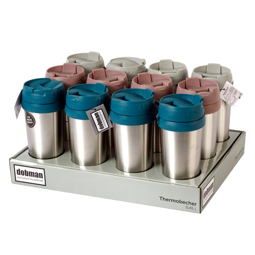 Dobman Travel Mug Flip Top 450ml