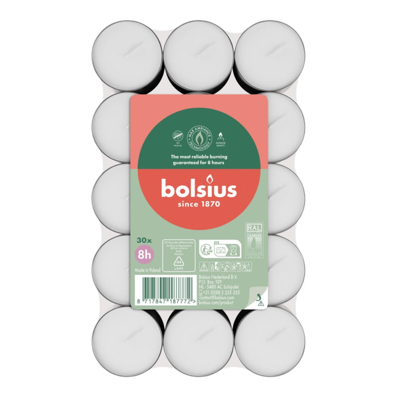 Load image into Gallery viewer, Bolsius Tea Lights 8 hour - 30pk
